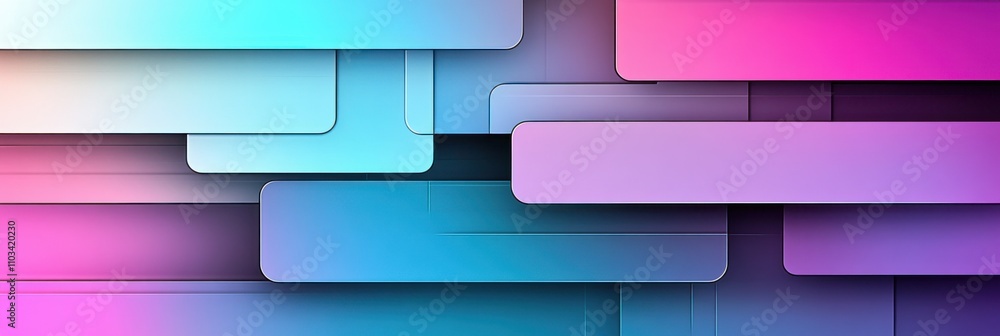 Poster futuristic abstract gradient background with layered geometric shapes