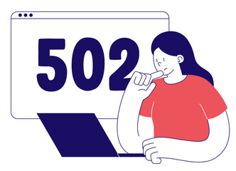 Woman getting 502 error, bad gateway 