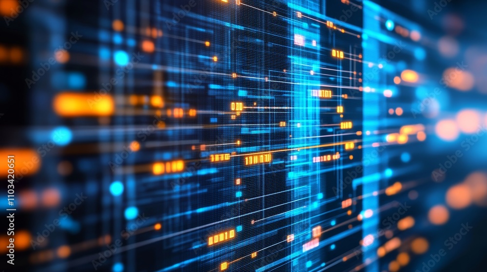 Poster abstract technology background. data transfer, network connection speed, futuristic information flow