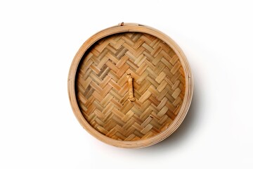 Bamboo steamer basket from above