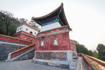 Tibetan architecture in the Four Great Regions of Summer Palace in Beijing.