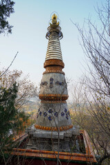 Tibetan architecture in the Four Great Regions of Summer Palace in Beijing.