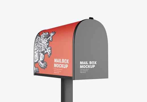 Metallic Mailbox Mockup