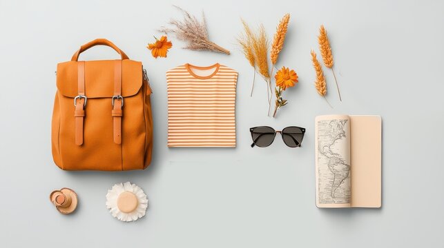 Casual day out easygoing outfit featuring striped t-shirt and denim urban setting flat lay perspective fashion inspiration for effortless style