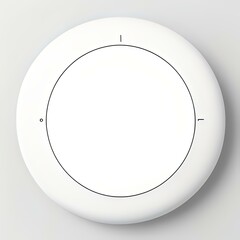 A white button with a black line on it