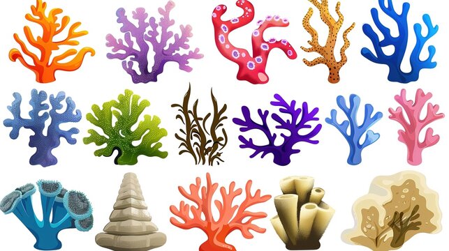 Cartoon Shaped Coral - a whimsical and playful visual. The coral's cartoonish design brings a fun and creative touch to the scene.