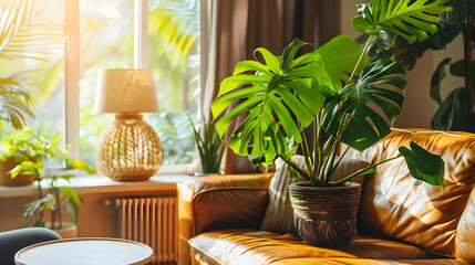 Modern style interior design 3d illustration