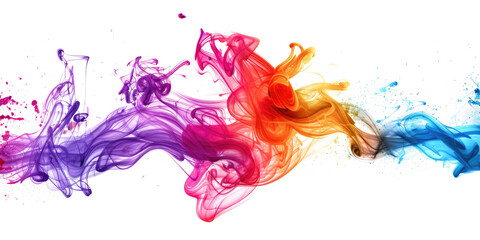 Fototapeta premium colorful dynamic flow isolated on white or transparent png