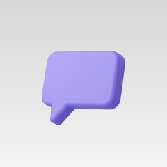 3d Realistic Chat or Message icon vector illustration