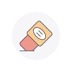 Eraser  vector icon stock illustration