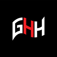 GHH logo design, GHH simple and modern logo. GHH luxurious alphabet design