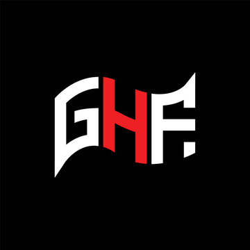 GHF logo design, GHF simple and modern logo. GHF luxurious alphabet design