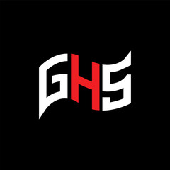 GHS logo design, GHS simple and modern logo. GHS luxurious alphabet design
