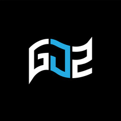 GJZ logo design, GJZ simple and modern logo. GJZ luxurious alphabet design