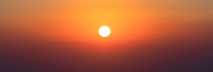 Obraz premium Red sunset, sun, beautiful view