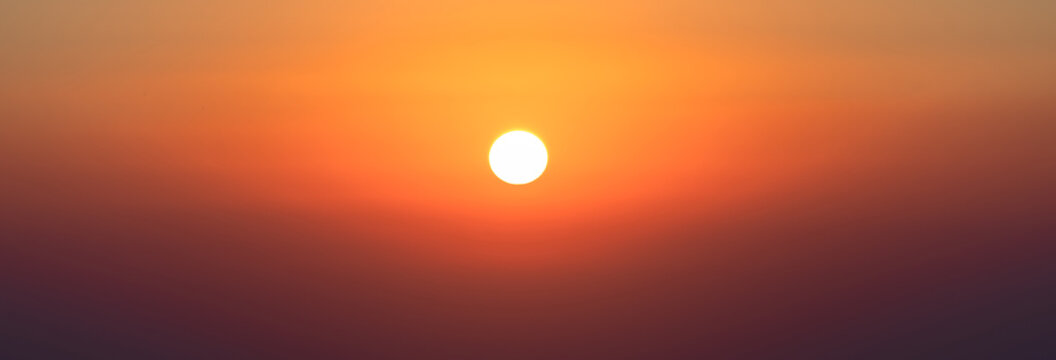 Red sunset, sun, beautiful view