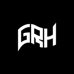 GRH logo design, GRH simple and modern logo. GRH luxurious alphabet design