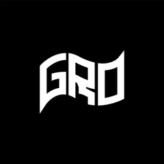 GRO logo design, GRO simple and modern logo. GRO luxurious alphabet design