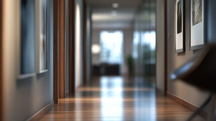 Nice modern office with beautiful long office corridor with and defocused room background concepts and ideas for business presentation background, wallpaper and backdrop ideas for corporate and comme