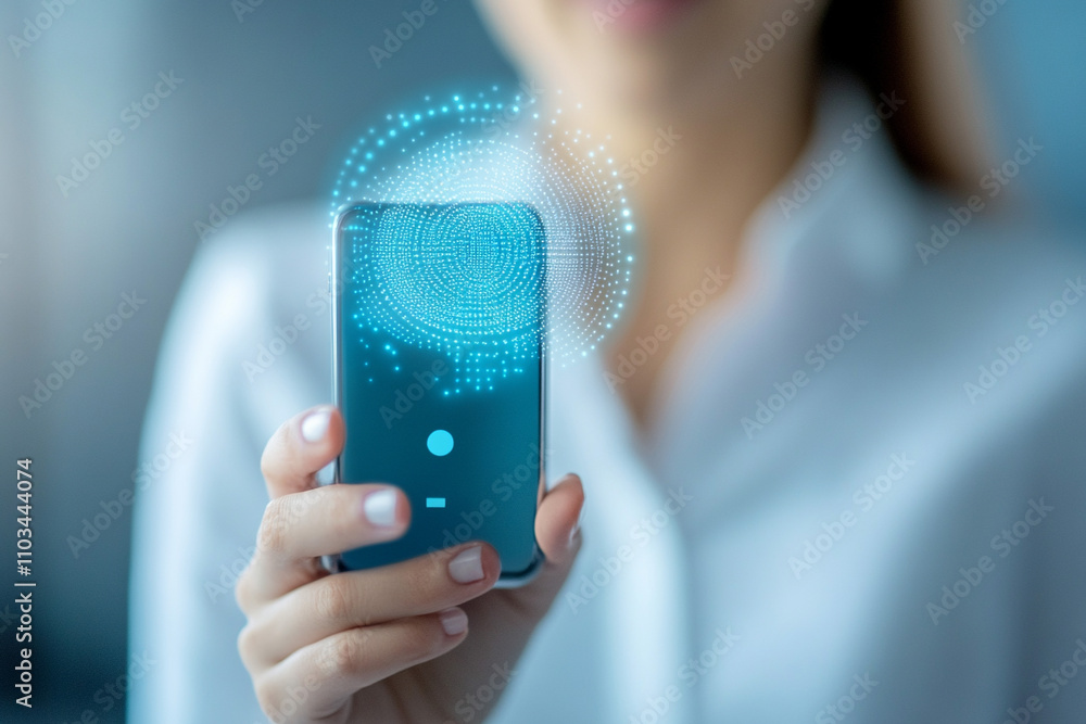 Poster ai generates smartphone interaction modern office digital technology indoor setting close-up view in
