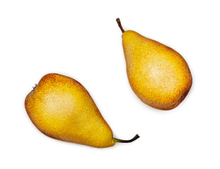 Pears isolated on a white background, contour
