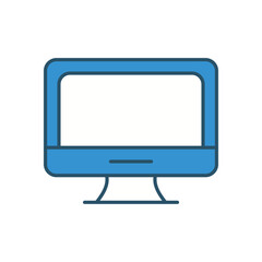 Computer  vector icon stock illustration