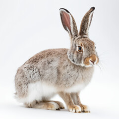 Fototapeta premium hare on white background