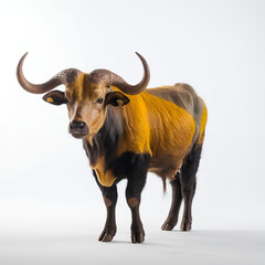 Naklejka premium Tamaraw on white background