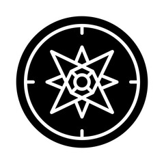 Compass glyph icon