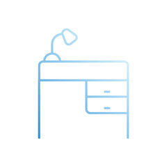 Desk  vector icon stock illustration