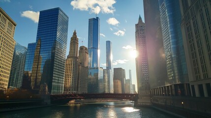 Fototapeta premium nice landscape theme of buildings can use for wallpaper