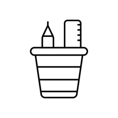 Pencil Holder vector icon stock illustration