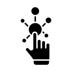 Virtual Reality Interaction glyph icon