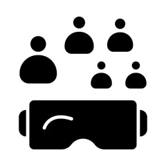 VR Community glyph icon