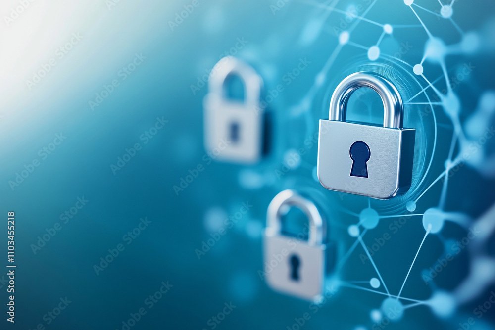 Poster ai-generated security measures digital privacy visual representation technological environment close