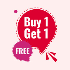 Buy 1 Get 1 Free Image Neon Sign. Buy 1 Get 1 Free Social Media Post.