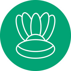 Seashell line circle icon