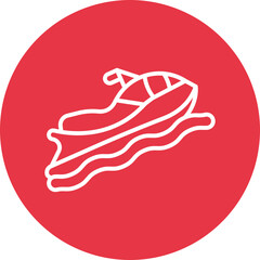 Jet Ski line circle icon