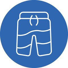 Swimming Shorts line circle icon