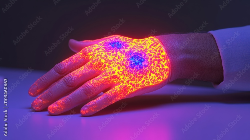 Poster innovative visual technology for hand imaging in dark environment experiments
