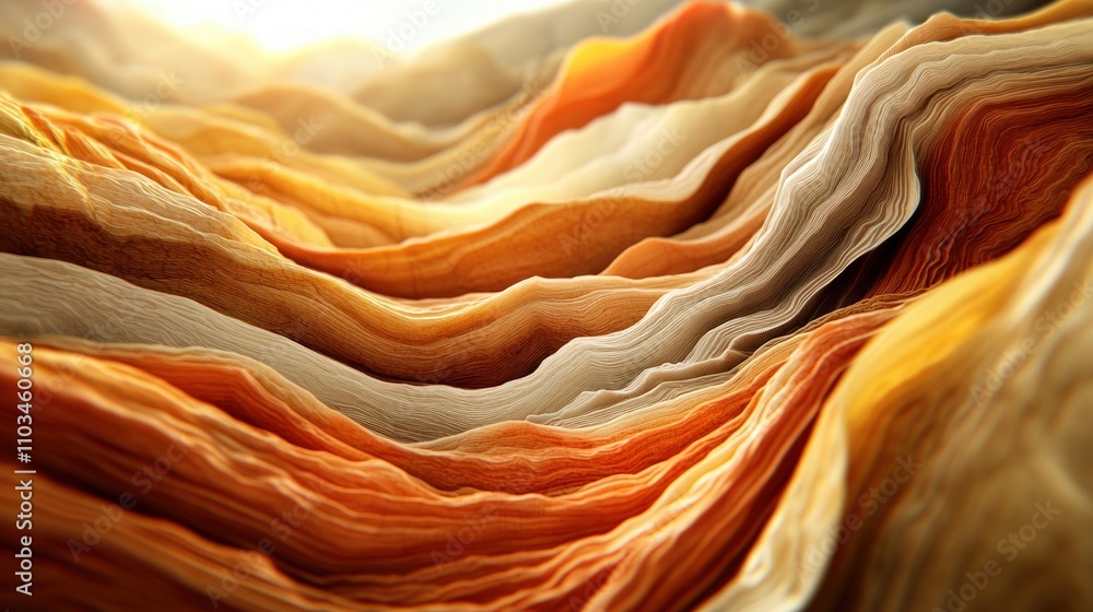 Poster flowing textures of autumn colors nature abstract art warm environment close-up view