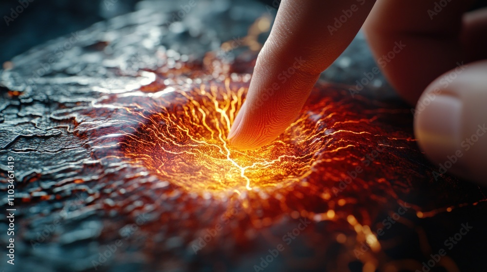 Poster essence of lava interaction a creative exploration in digital art and science