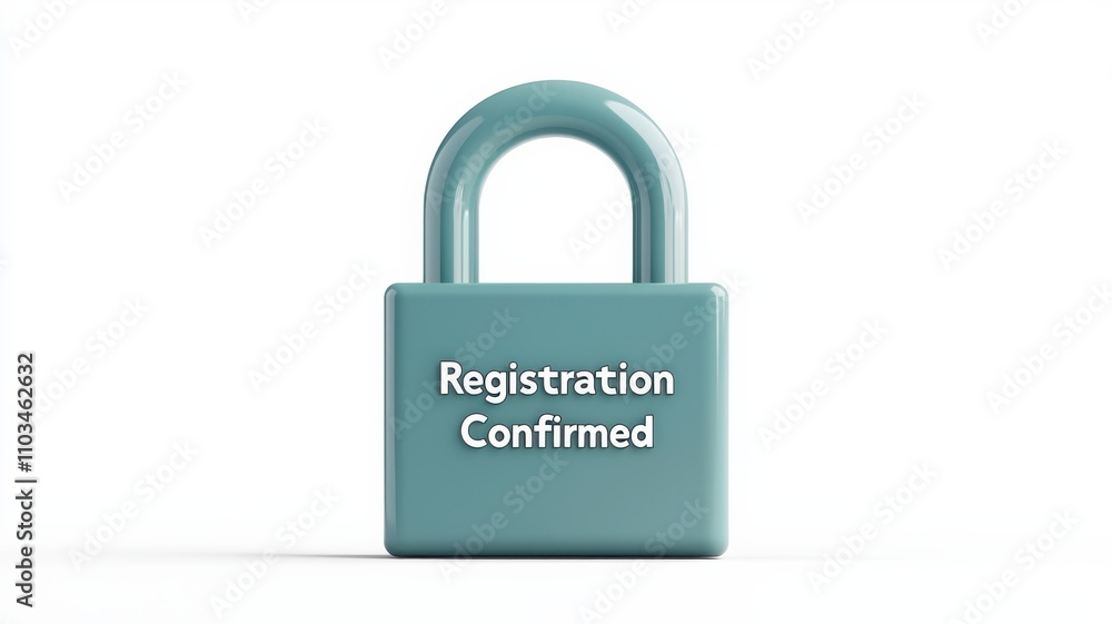 Poster a teal padlock displaying the text 