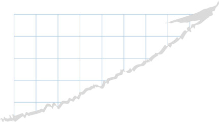 Grid notebook torn paper for journal or scrapbook decoration