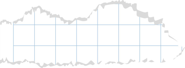Grid notebook torn paper for journal or scrapbook decoration