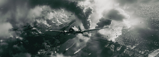 Decisive Strike: Japanese Air Raid on US Naval Fleet at Pearl Harbor in WWII