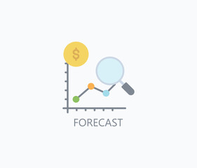 Forecast Vector, Icon Or Logo Sign Symbol Illustration 