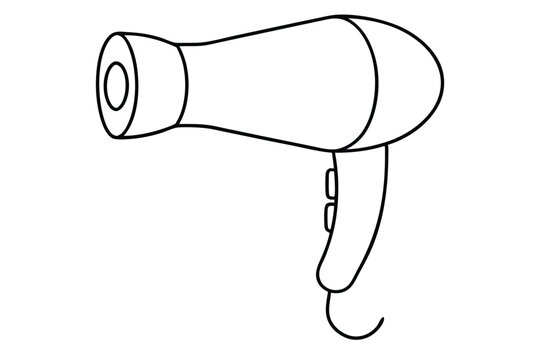 recommend clip art: Hair dryer Line art vector