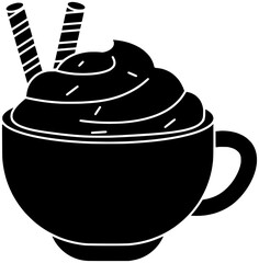 milkshake illustration coffee silhouette summer logo drink icon ice outline sweet food icecream cookie biscuit christmas tapioca tea milk shape cool vector graphic background