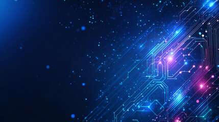 AI chip background on technology blue background. Circuit board. Ai Tech bg. Semiconductor or CPU processor. Artificial intelligence concept. Abstract digital vector illustration. Big data. 